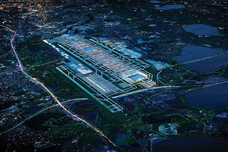 New Heathrow runway could be sloped over the M25