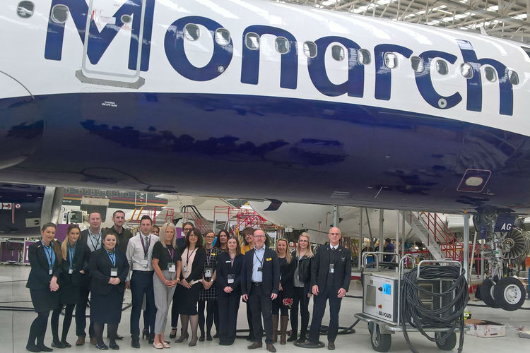 Monarch hosts agents on Birmingham hangar tour
