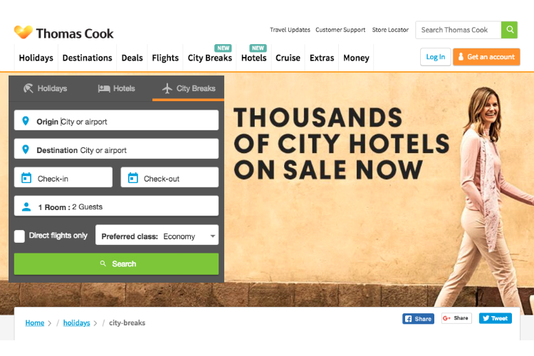 Thomas Cook launches online hotel platform with Expedia