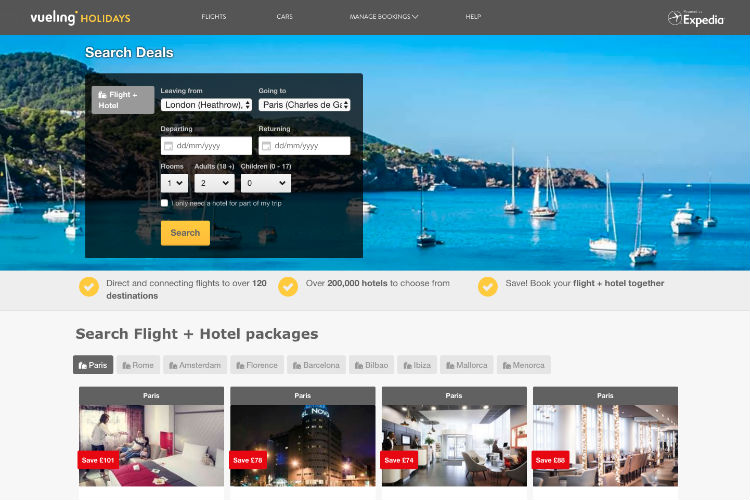 Vueling teams up with Expedia to launch package holiday platform