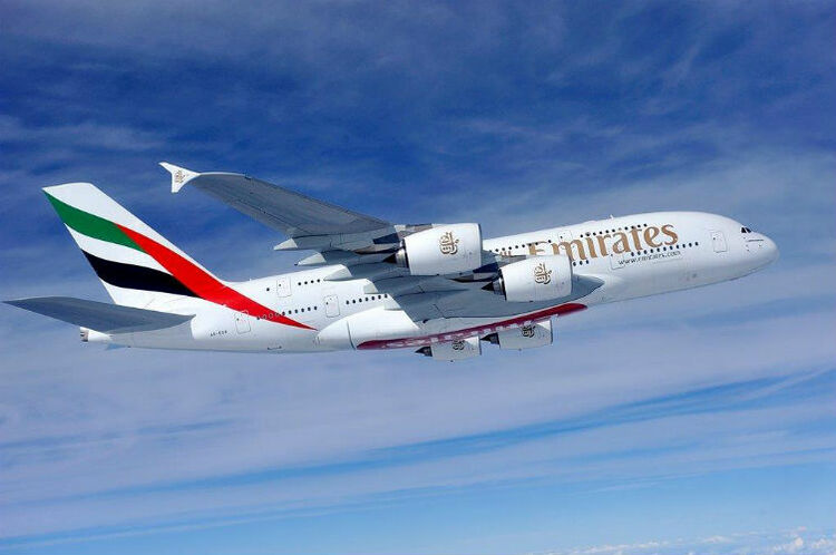 Airbus a380 emirates фото