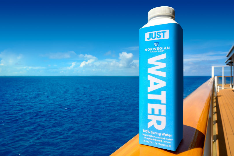 Norwegian Cruise Line bins use of throw-away plastic bottles