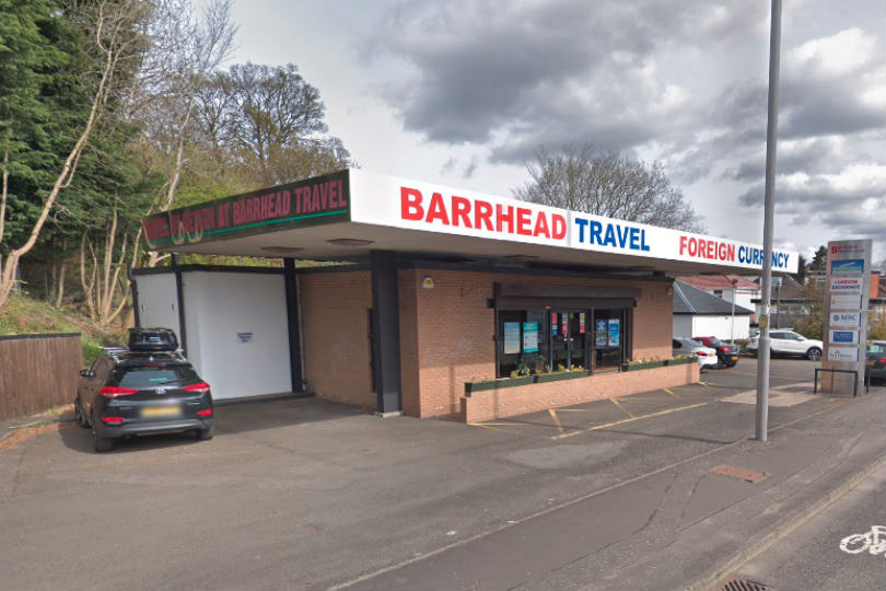 Masked robber threatens Barrhead Travel agents with knife