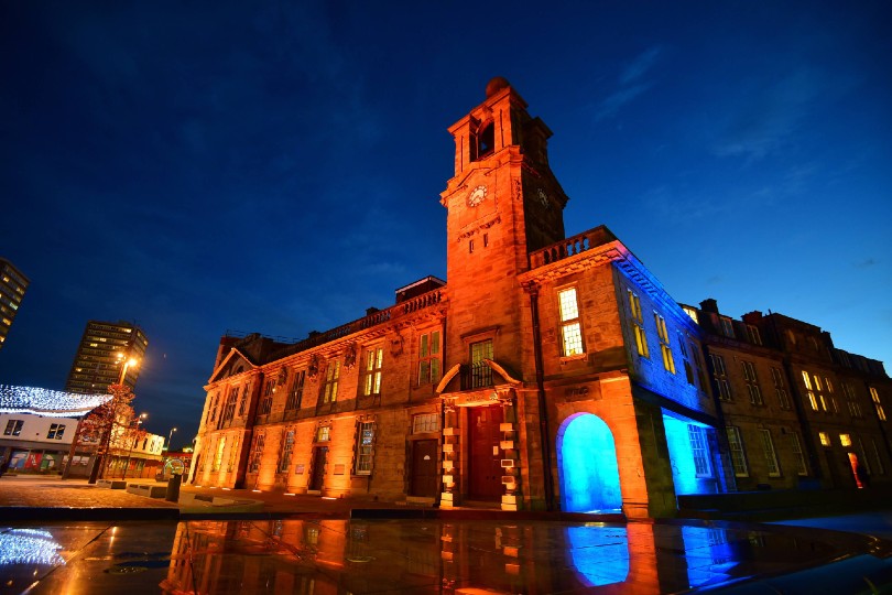 See Sunderland lit up in blue and orange for John Hays