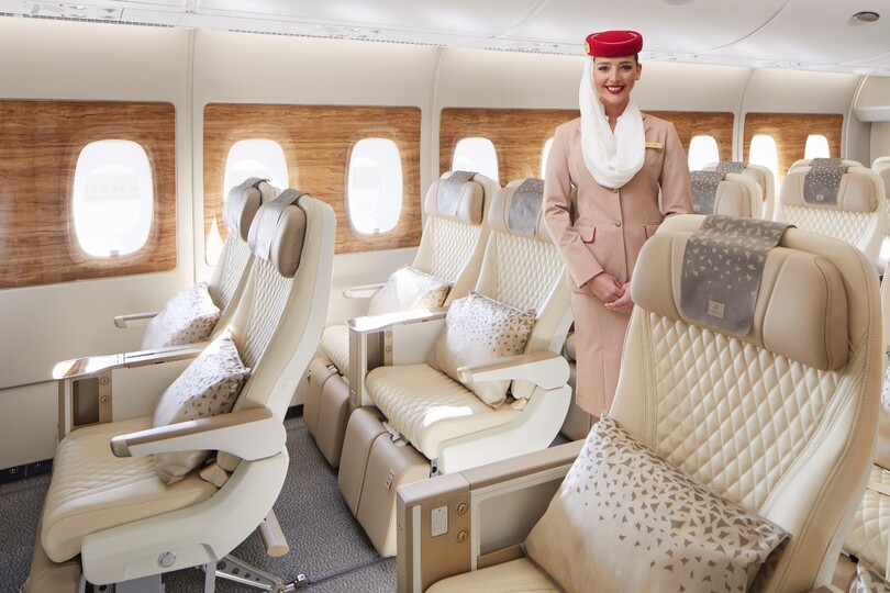 Emirates takes new A380 premium economy to Heathrow