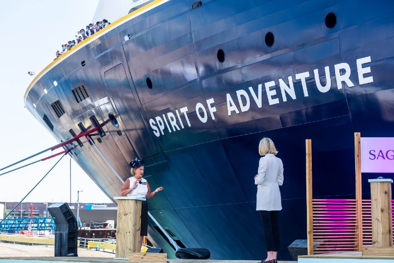 Saga trade chief hails agents at Spirit of Adventure naming