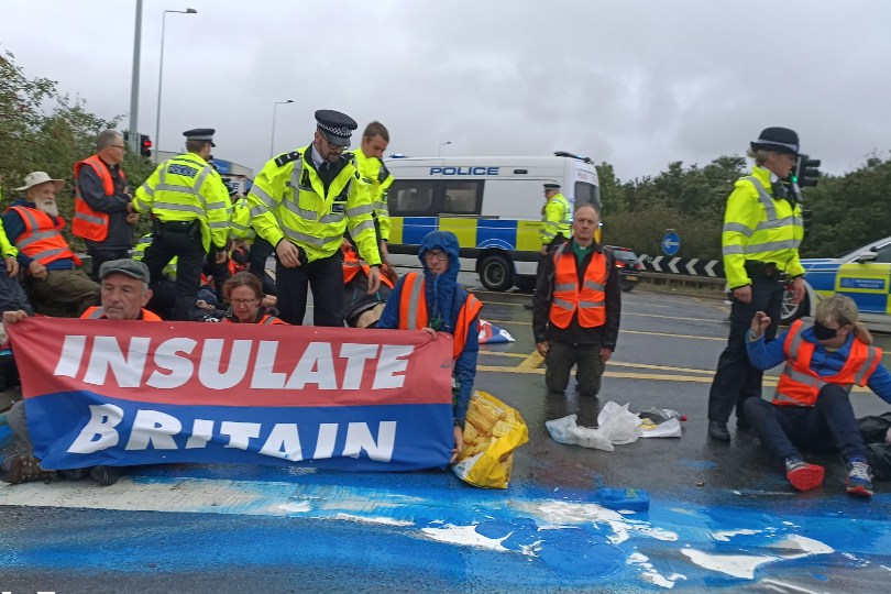 Insulate Britain protestors block M25 near Heathrow