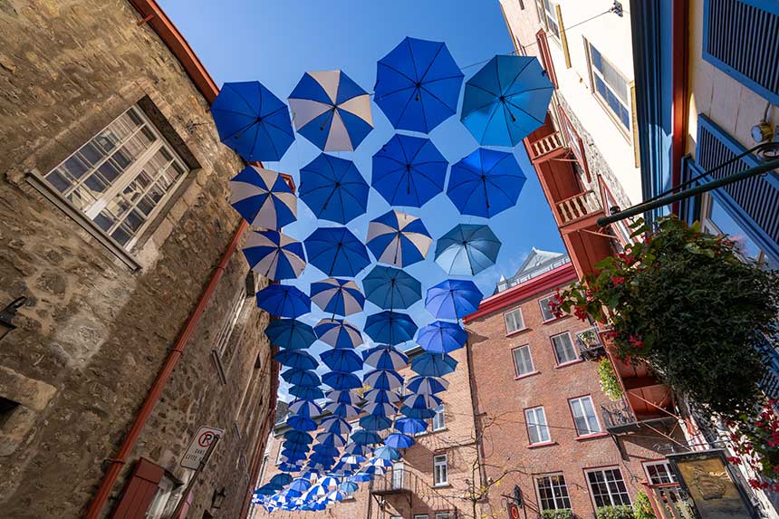 Umbrella Alley, Quebec, Canada