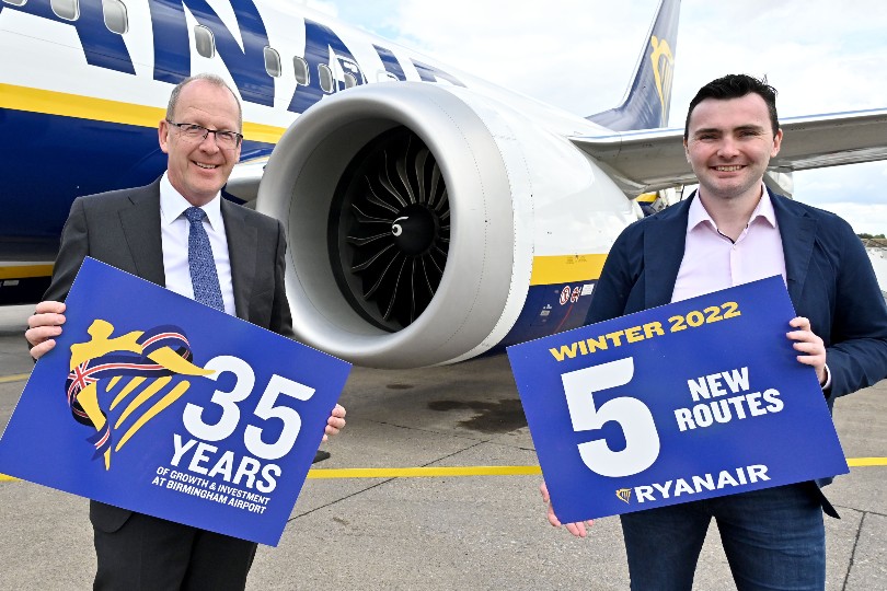 Ryanair to launch five new Birmingham airport routes