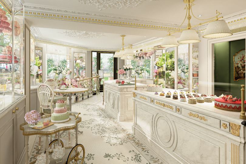 Cake and flower boutique designed by Pierre-Yves Rochon
