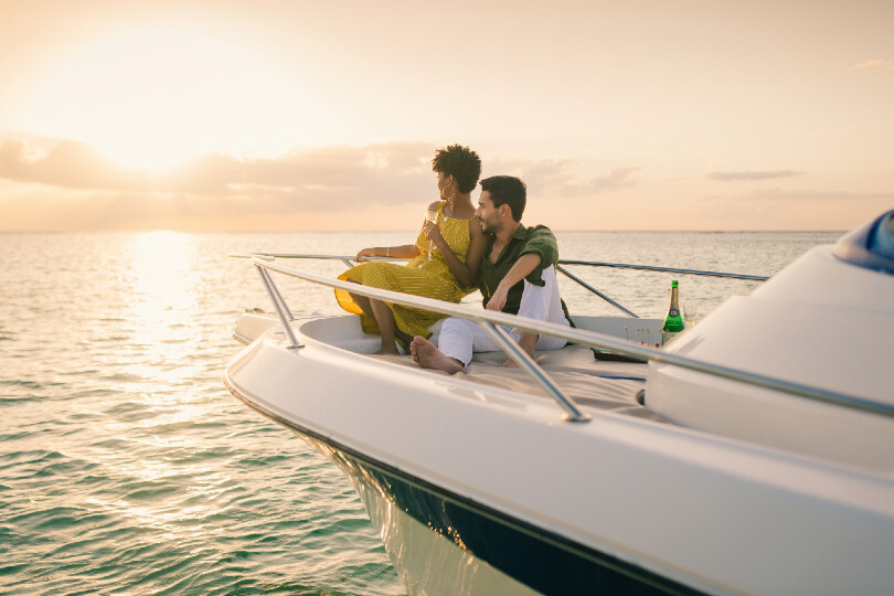 Sunset boat trips are offered to honeymooners and those celebrating their fifth birthday.