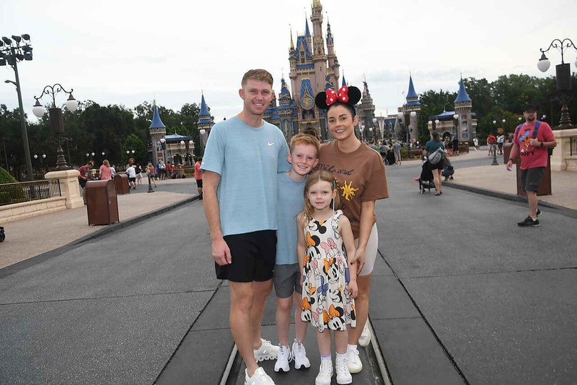Katie and her family on holiday in Orlando