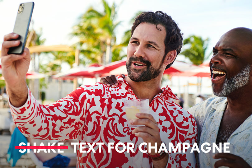 Text For Champagne! With Virgin Voyages