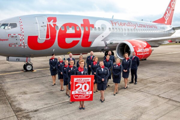 Jet2.com marks 20th anniversary at Leeds Bradford airport