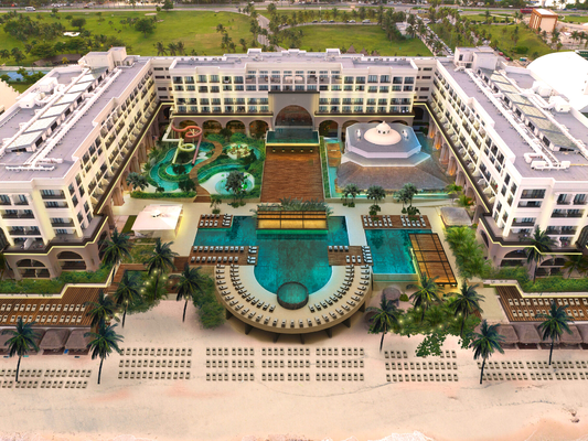 TTG Noticeboard Cancun S Marriott Resort To Reopen As An All   CUNMX Aerial View 2023 