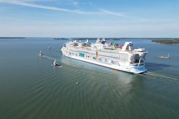 Royal's Icon of the Seas breaks cover for first sea trials