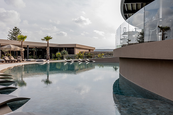 The pool area at Pnoe Breathing Life