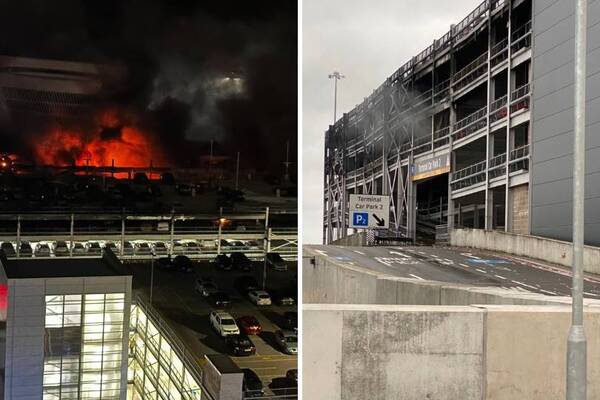 Luton airport reopens after blaze rips through terminal car park