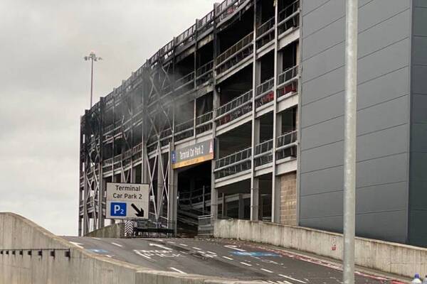 Luton airport fire: 70+ flights cancelled as car park goes up in flames