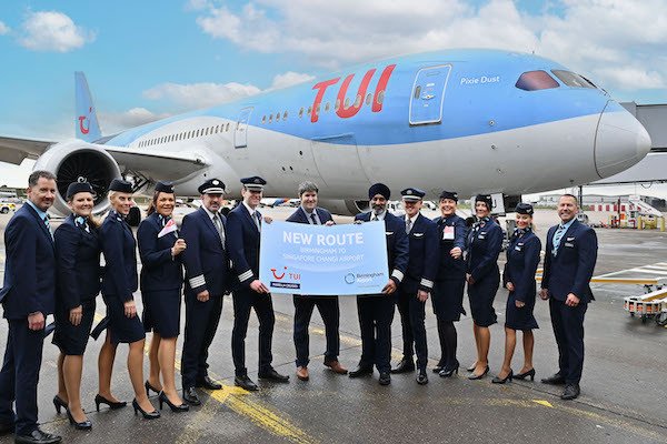 Tui launches weekly Birmingham-Singapore charter service this winter