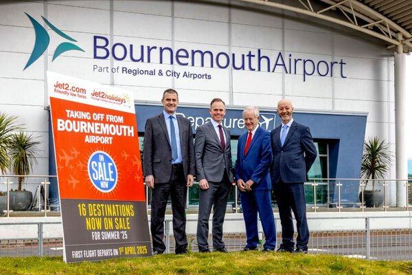 'Strong and sustained demand' for Jet2's new Bournemouth flights
