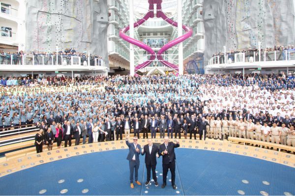 Royal boss reveals short-cruise market plan at Utopia of the Seas delivery